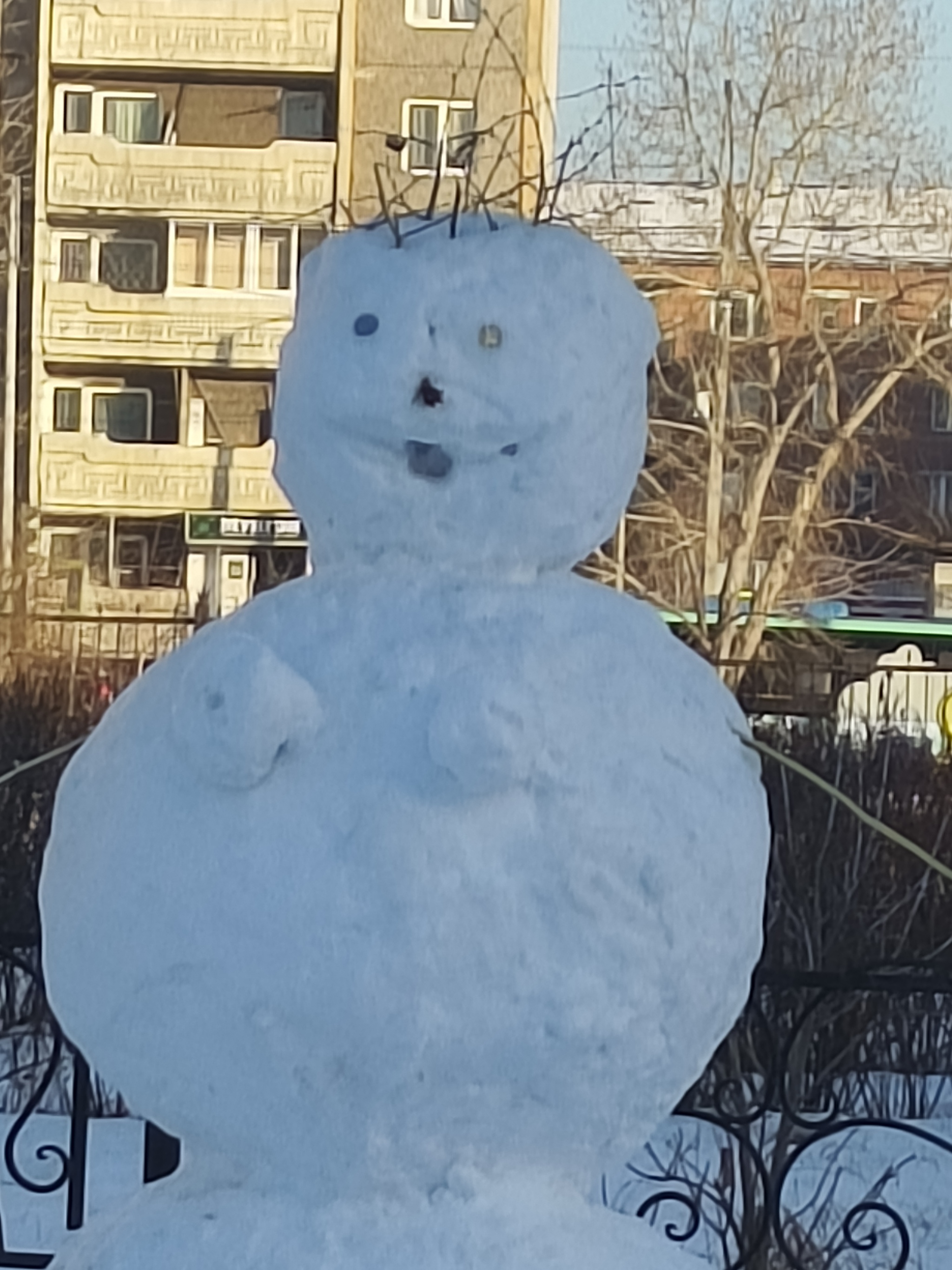 Снег, значит, тепло - Моё, Снеговик, Первый пост, Длиннопост