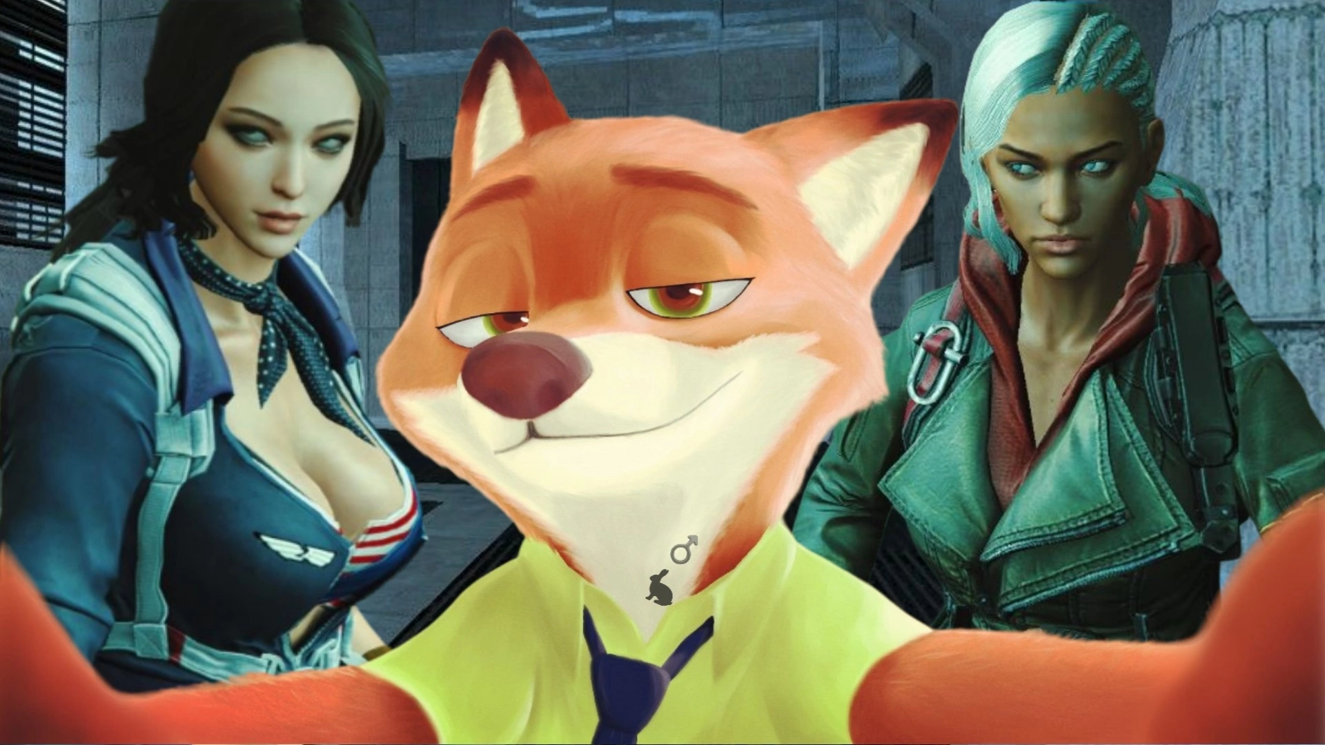 Фурри арт от Wolfmks #196 - Моё, Арт, Фурри, Furry Art, Лиса, Half-Life 2, Моды, Кооператив, Nick Wilde, Furry Fox