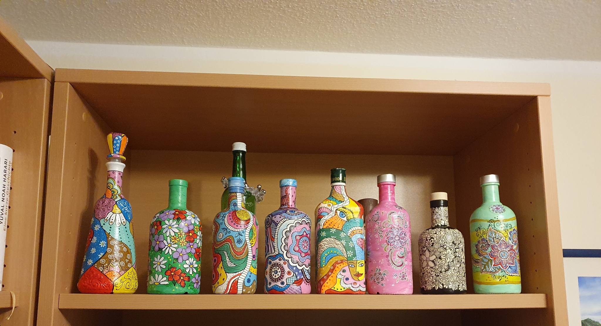 Bottles - My, Creation, Hobby, Bottle, Painting, Longpost