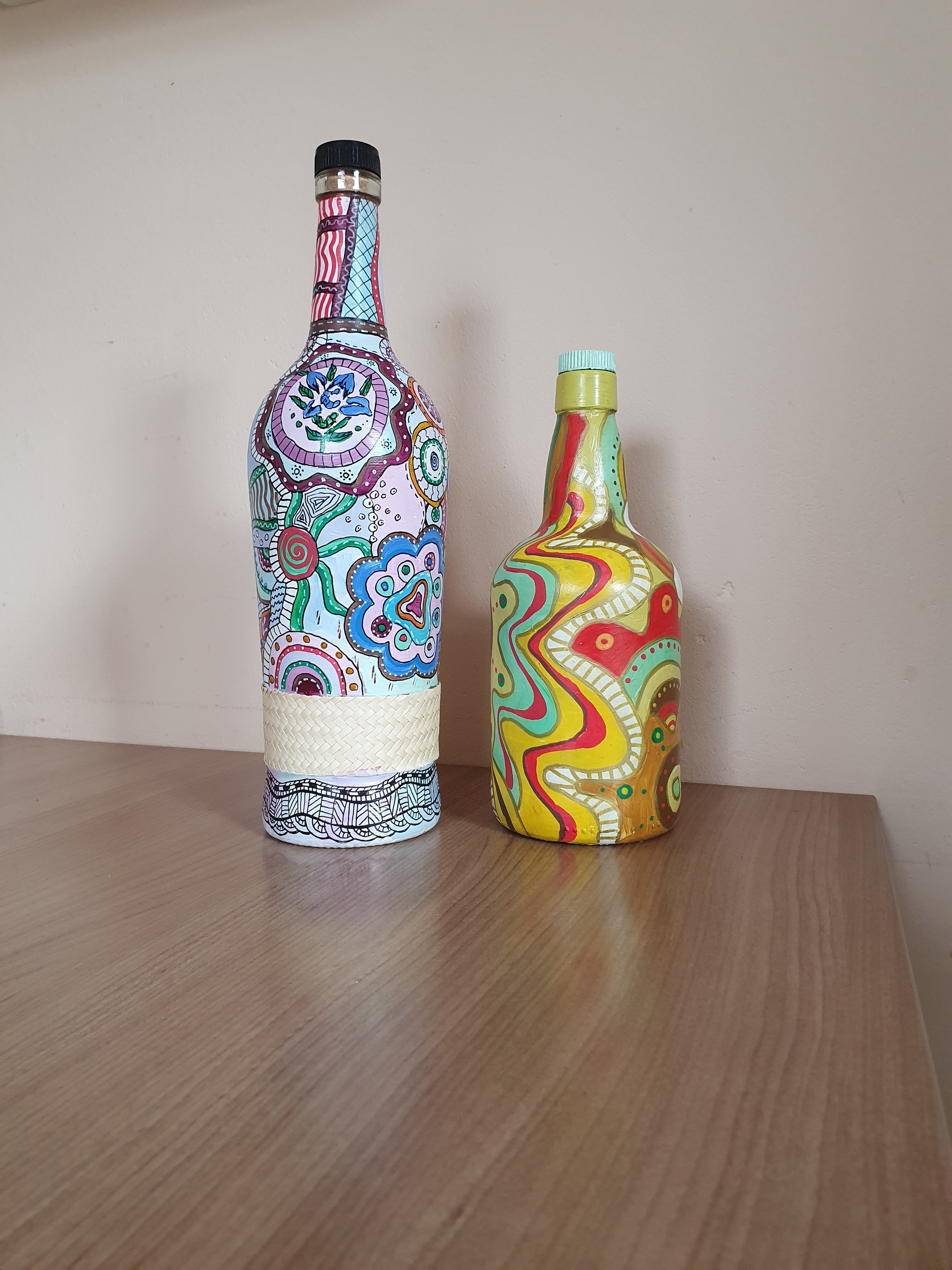 Bottles - My, Creation, Hobby, Bottle, Painting, Longpost