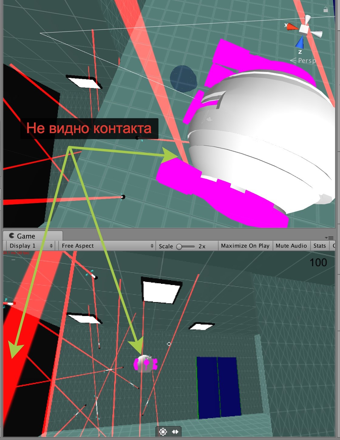 Total Reload: эксперименты с лучами-сенсорами - Моё, Gamedev, Unity, Инди игра, Инди, Компьютерные игры, Разработчики игр, Лазер, Прототипирование, Видео, YouTube, Длиннопост