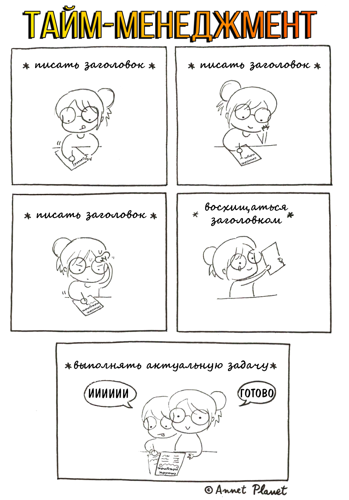 How do you manage your time? - Translation, Comics, Annetplanet, Time management, Shopping list