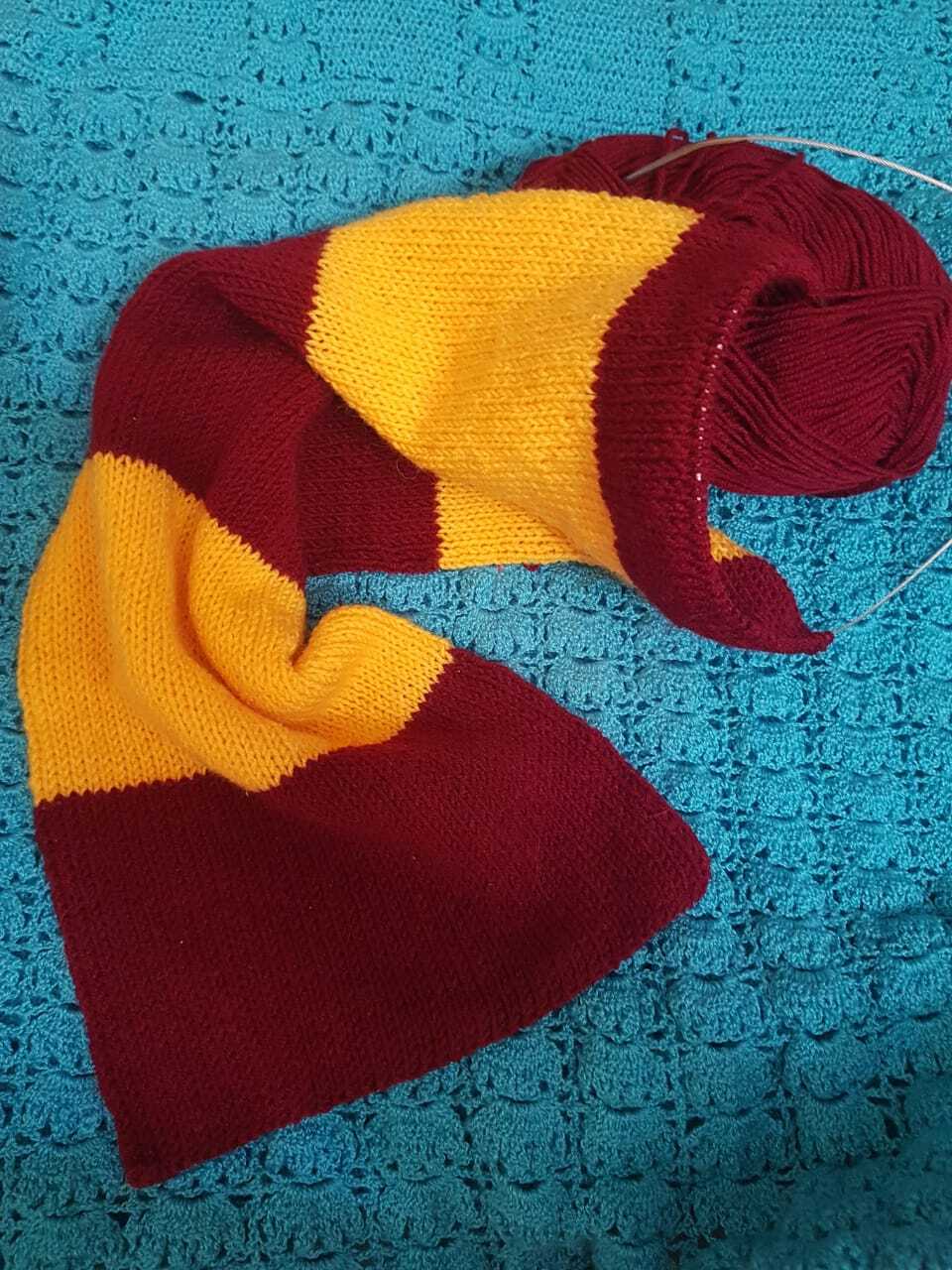 For Harry Potter fans - My, Harry Potter, Handmade, Knitting, Winter, Scarf, Gloves, Cap, Knitting, With your own hands, Cloth, Longpost