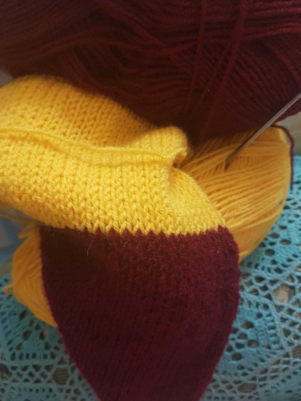 For Harry Potter fans - My, Harry Potter, Handmade, Knitting, Winter, Scarf, Gloves, Cap, Knitting, With your own hands, Cloth, Longpost