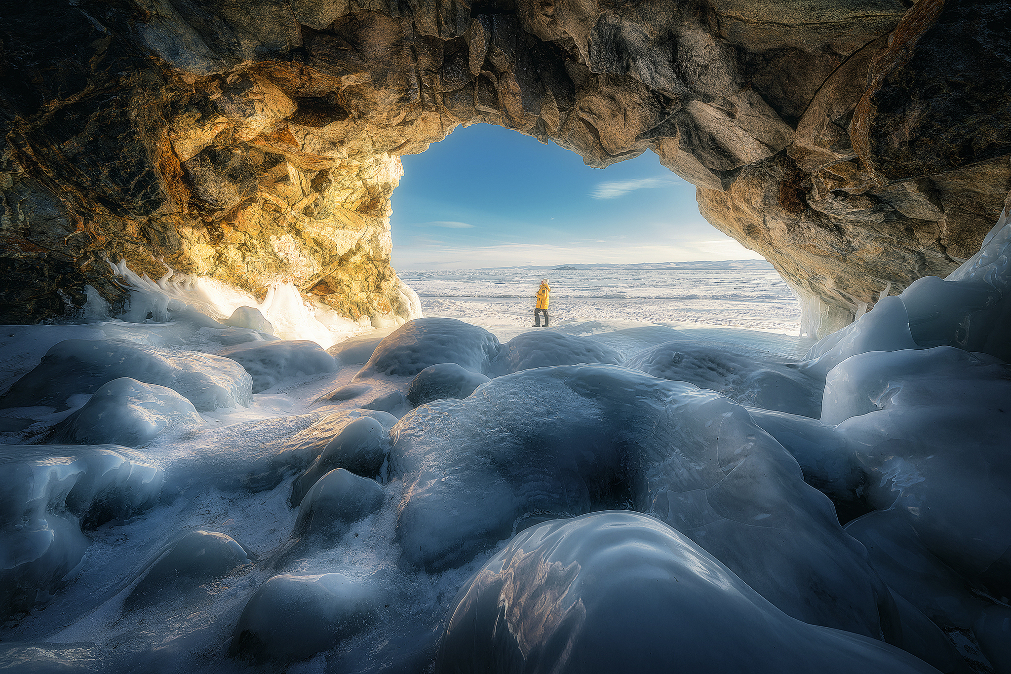 Baikal Arch (Cape Tsagan-Khushun) - My, The photo, Travels, Baikal, Winter