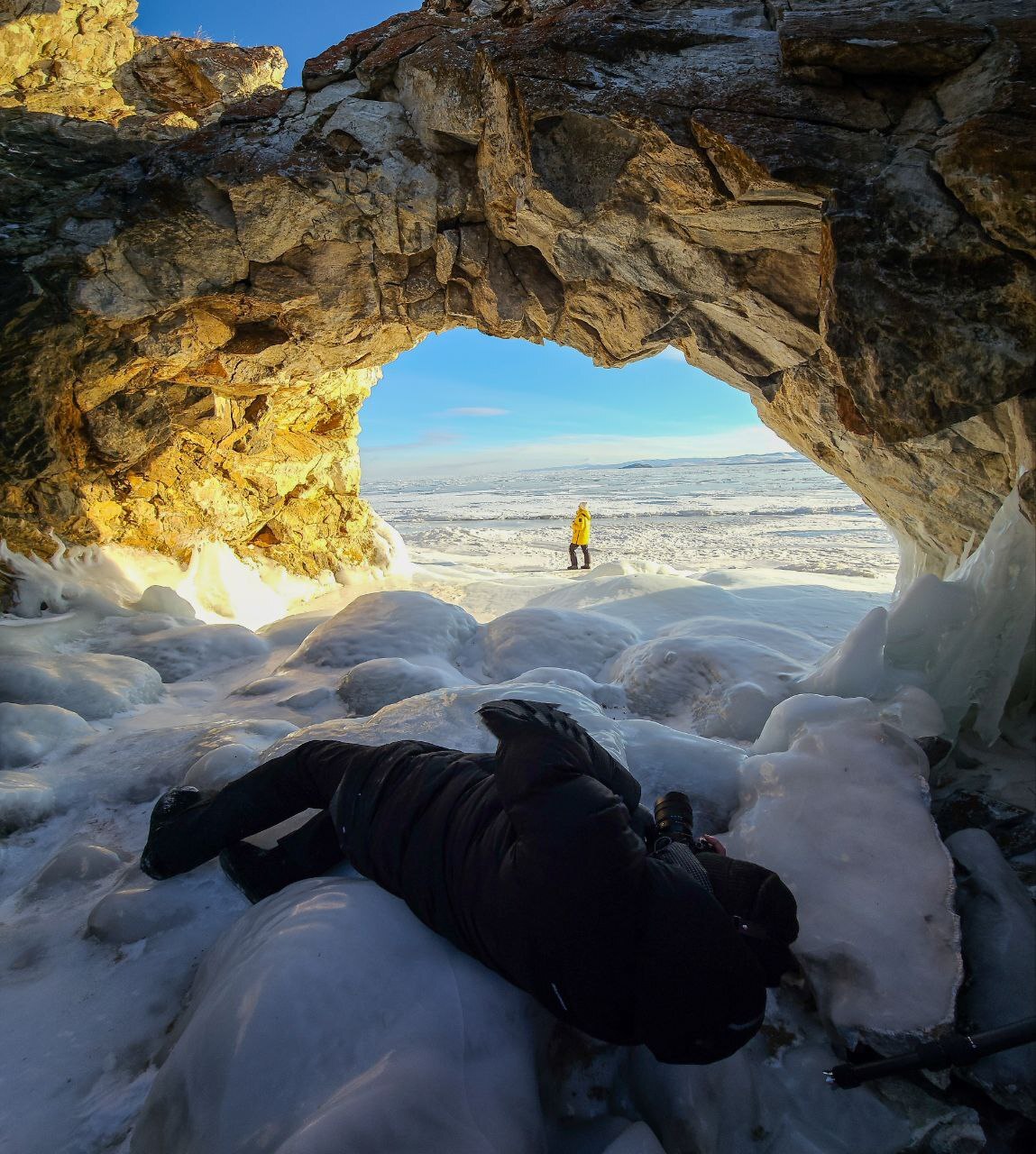 Baikal Arch (Cape Tsagan-Khushun) - My, The photo, Travels, Baikal, Winter