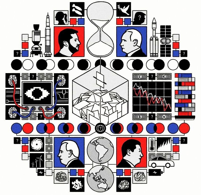 The Economist 2025 Cover: The Real Breakdown! - My, Forecast, 2025, Politics, Planet, West, Vladimir Putin, Xi Jinping, Donald Trump, Longpost, The Economist, Mystery