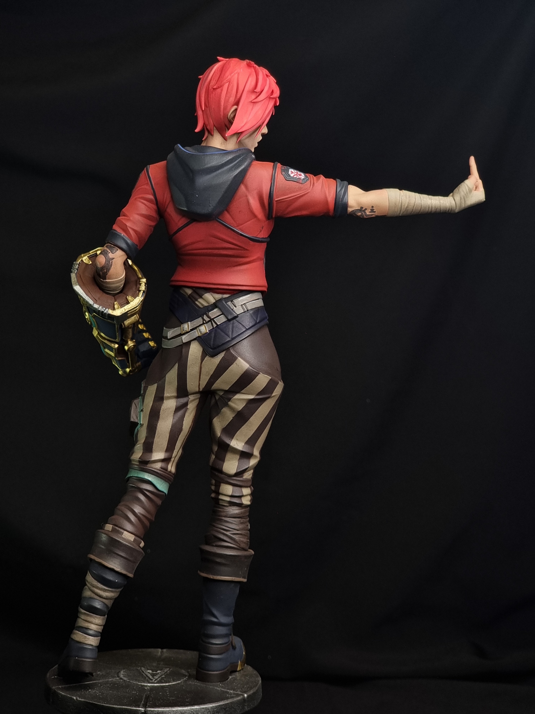 I painted Vi based on Arcane - My, Painting miniatures, 3D печать, Painting, Painting, 3D printer, Arcane, League of legends, VI, 3D modeling, Modeling, Longpost