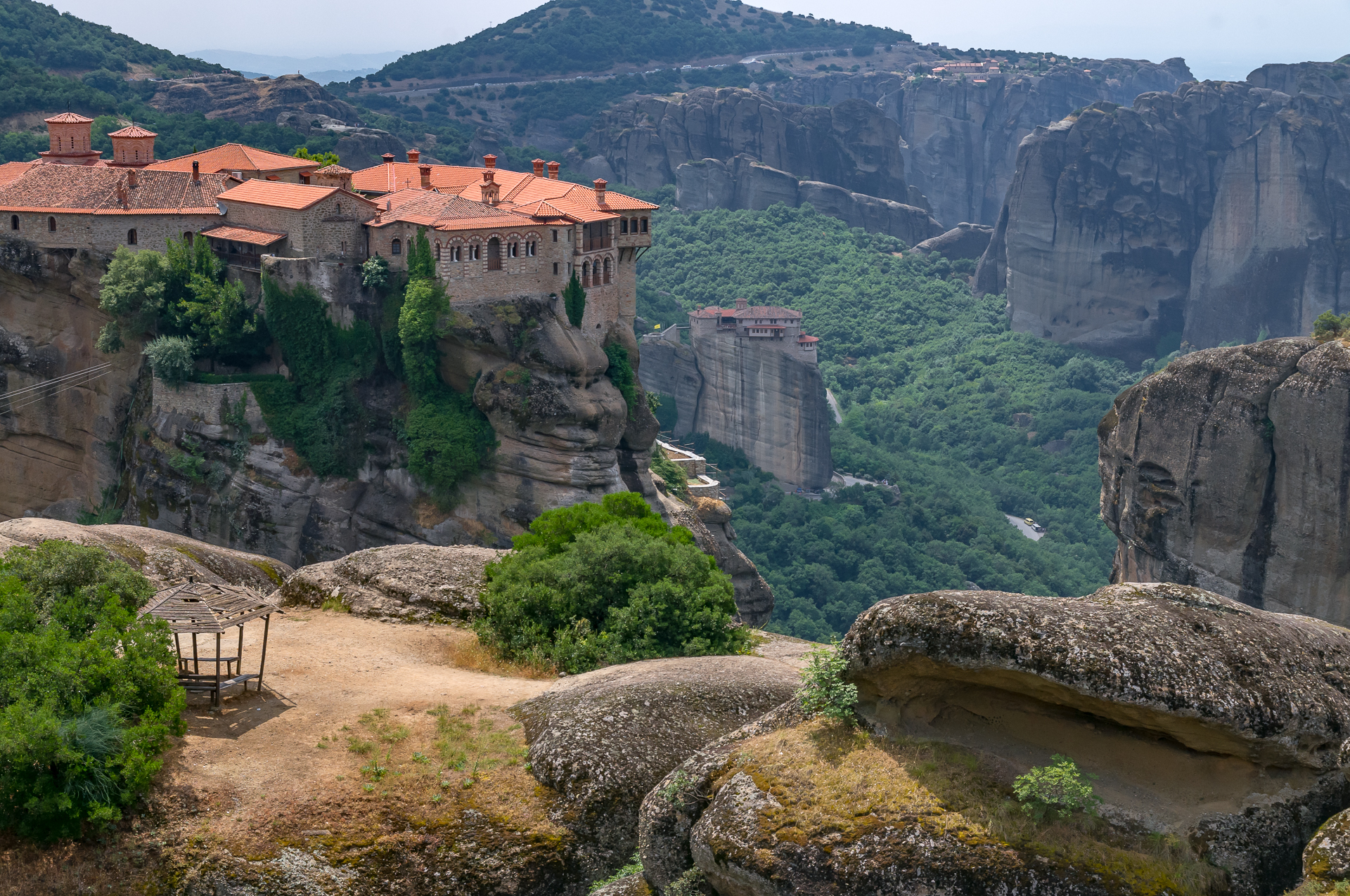 Stone labyrinths of Meteora. Greece - My, Greece, The rocks, Vertex, Meteora Monastery, Longpost