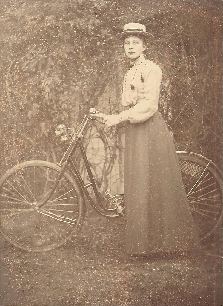 Ladies of the early 20th century and their bicycles - Past, Old photo, Historical photo, 20th century, A bike, Film, History (science), Black and white photo, Retro, Longpost