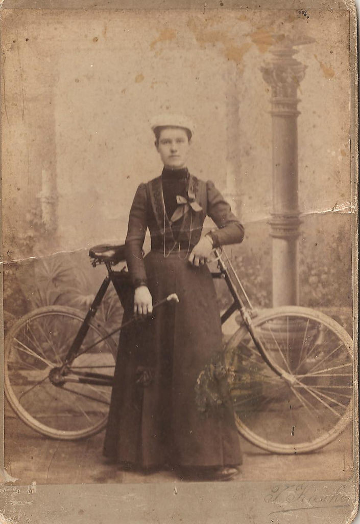 Ladies of the early 20th century and their bicycles - Past, Old photo, Historical photo, 20th century, A bike, Film, History (science), Black and white photo, Retro, Longpost