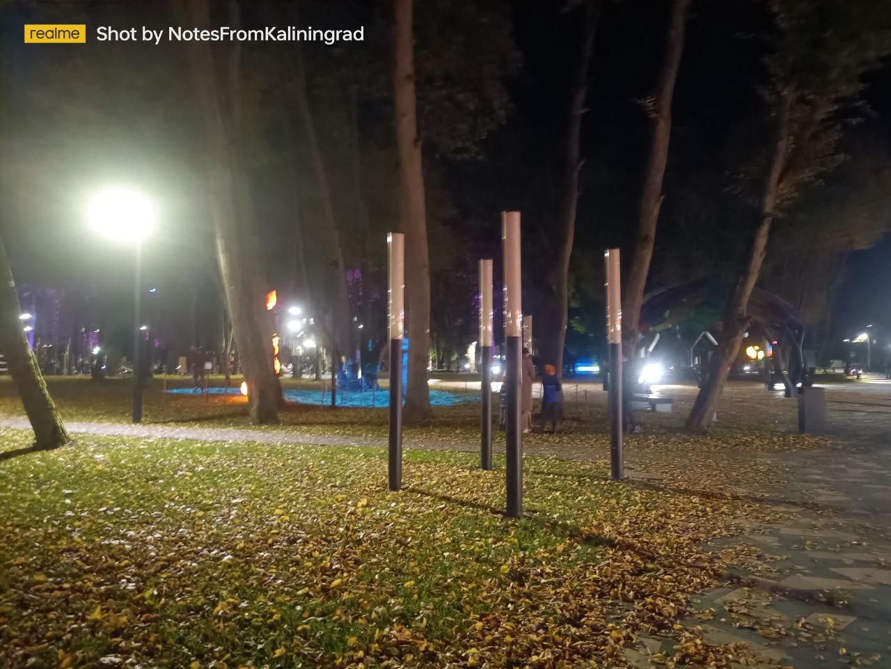 Gurevsky Park of Culture and Recreation in the Light Park mode - My, Kaliningrad, Kaliningrad region, City walk, Street photography, The photo, Lighting, The park, Night, Art, Longpost