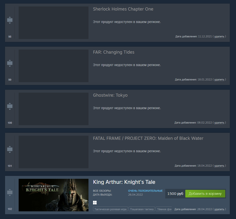 Steam Wishlist - Steam, Games, List, Blocking