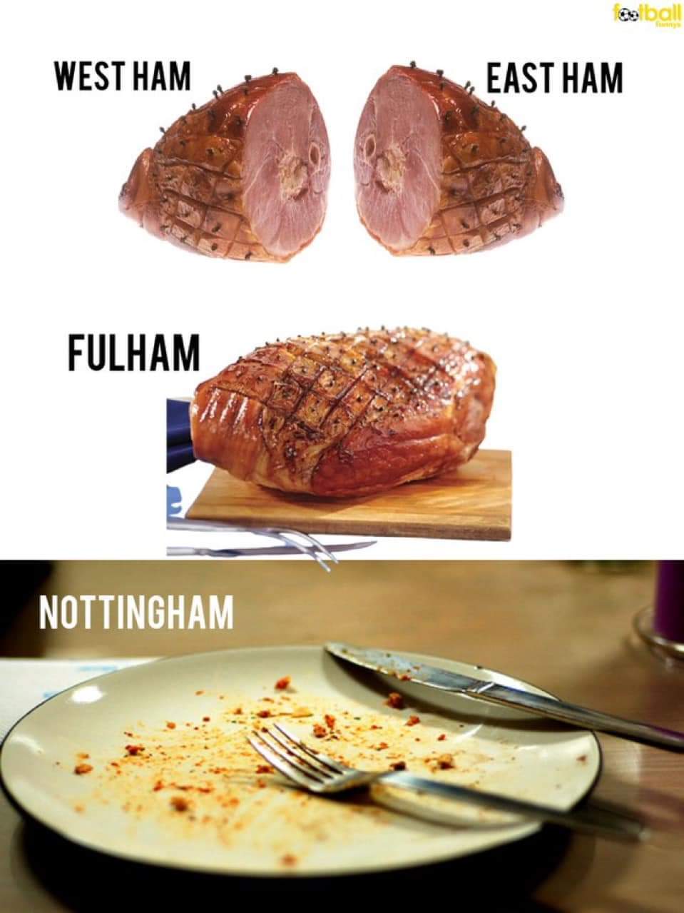 Ham - Football, Wordplay, Picture with text