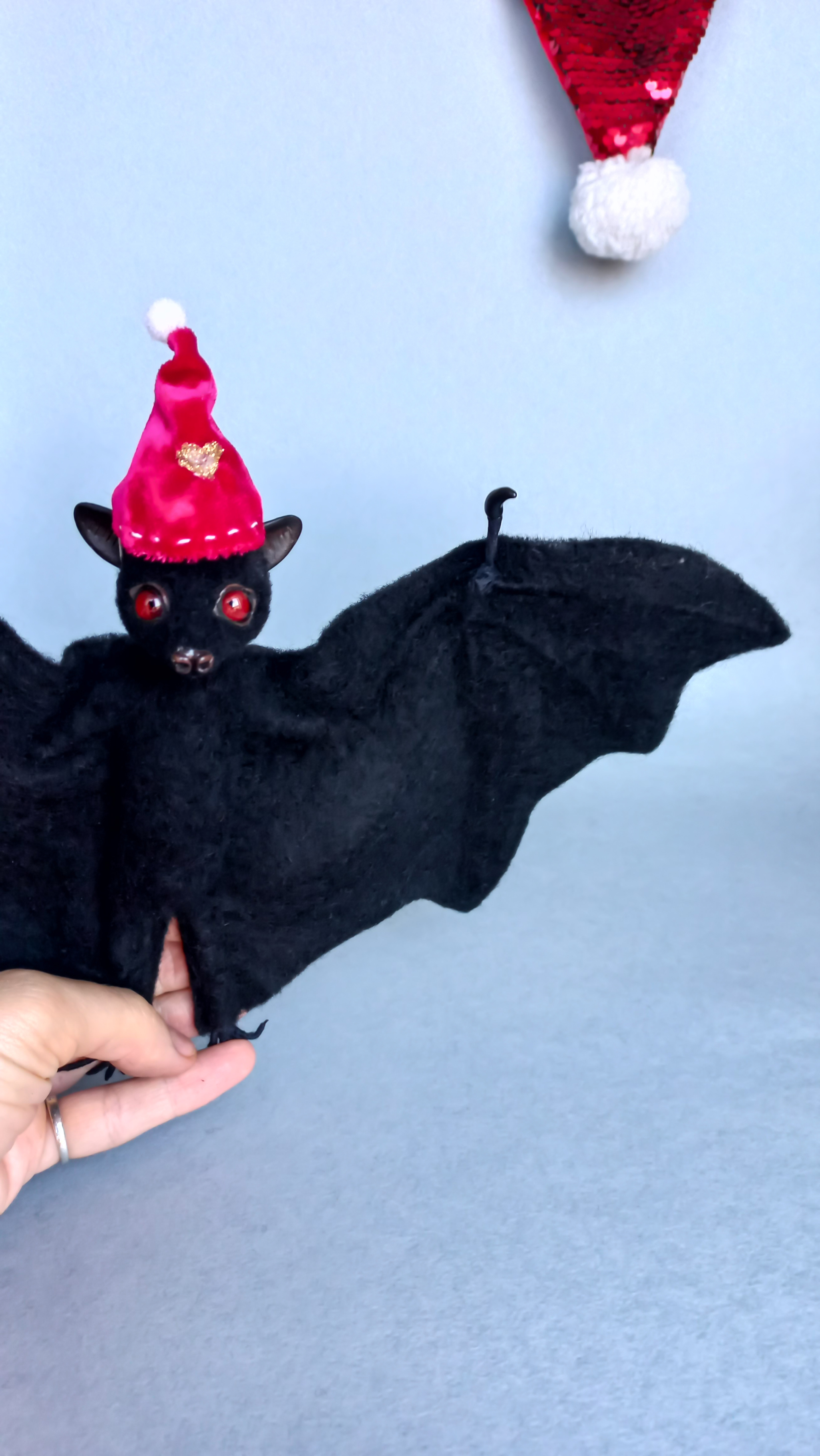 New Year's Bat. Handmade toy - My, Bat, Author's toy, Milota, Longpost