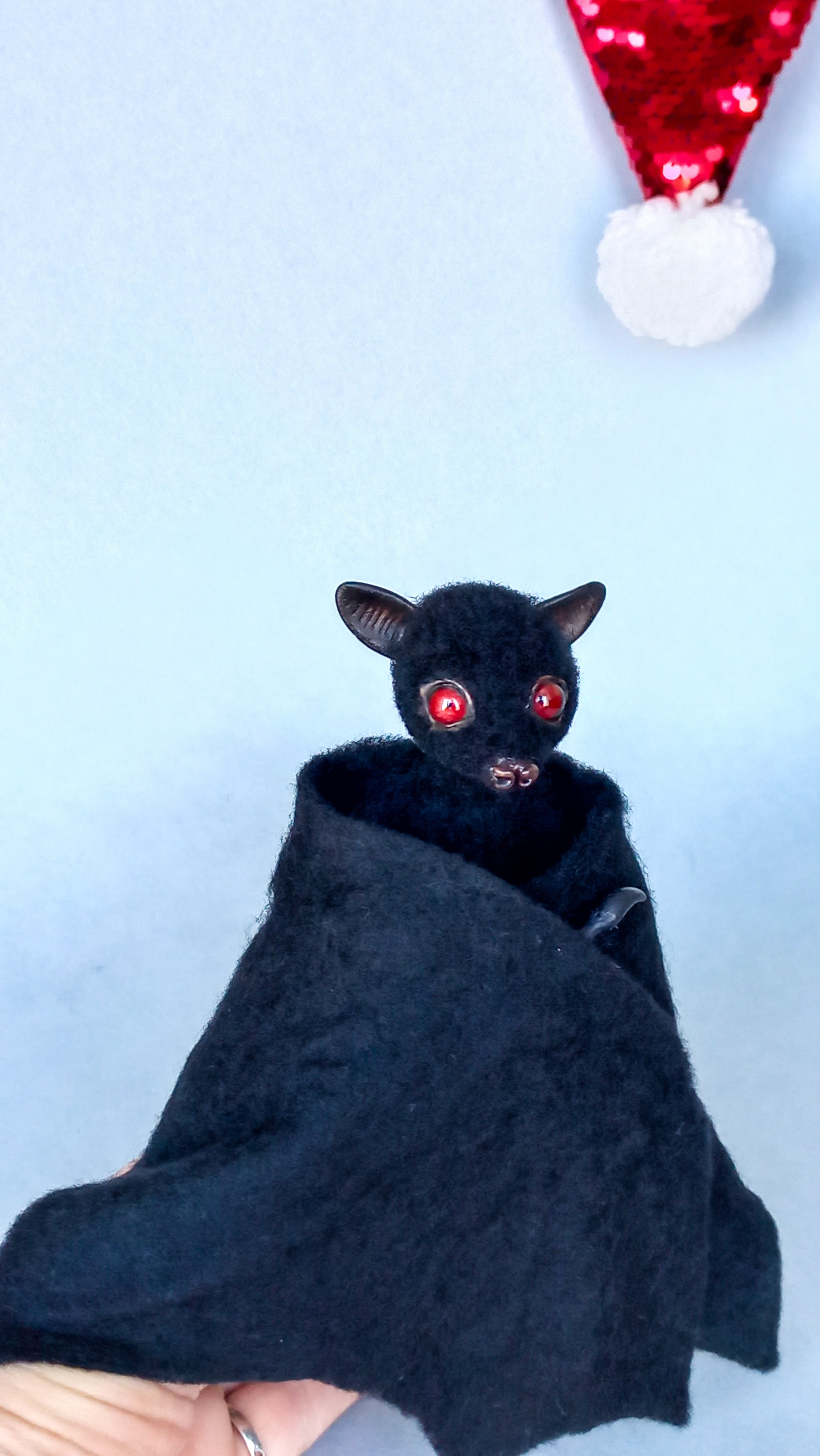 New Year's Bat. Handmade toy - My, Bat, Author's toy, Milota, Longpost