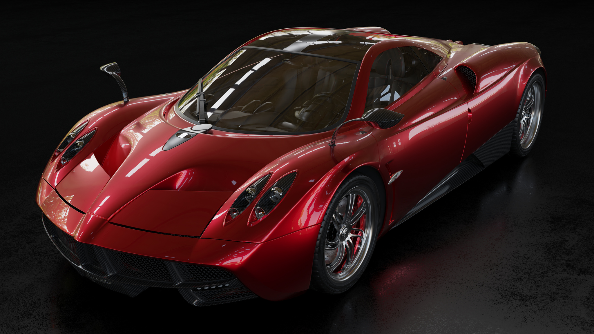 Pagani Huayra, продолжаю прокачиваться в моделировании авто - Моё, 3D, 3D моделирование, Blender, Авто, Рендер, Pagani, Pagani Huayra, Длиннопост