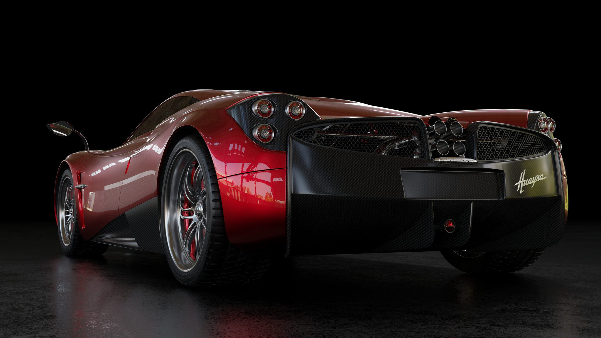 Pagani Huayra, продолжаю прокачиваться в моделировании авто - Моё, 3D, 3D моделирование, Blender, Авто, Рендер, Pagani, Pagani Huayra, Длиннопост