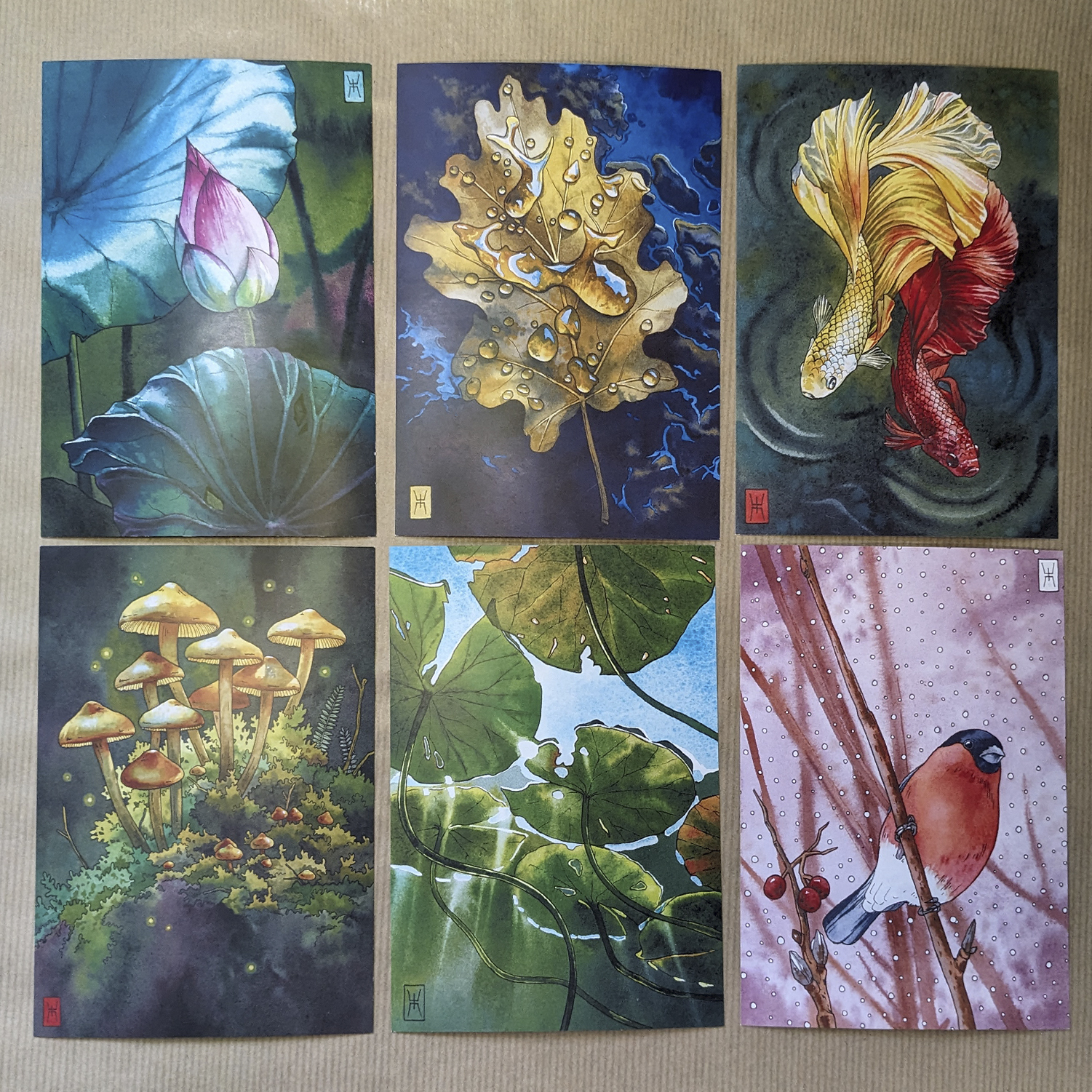 I'm showing a set of postcards - My, Watercolor, Traditional art, Painting, Illustrations, Art, Postcard, Postcrossing, Longpost