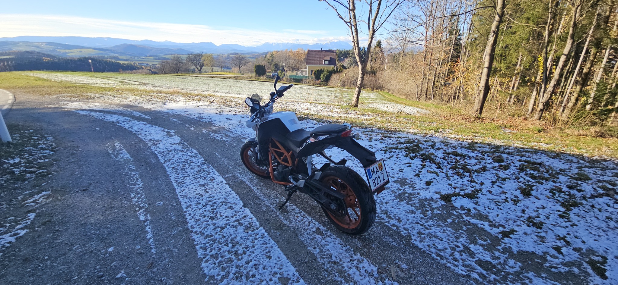 First Snow - My, Moto, Motorcyclists, The photo, The mountains, Snow