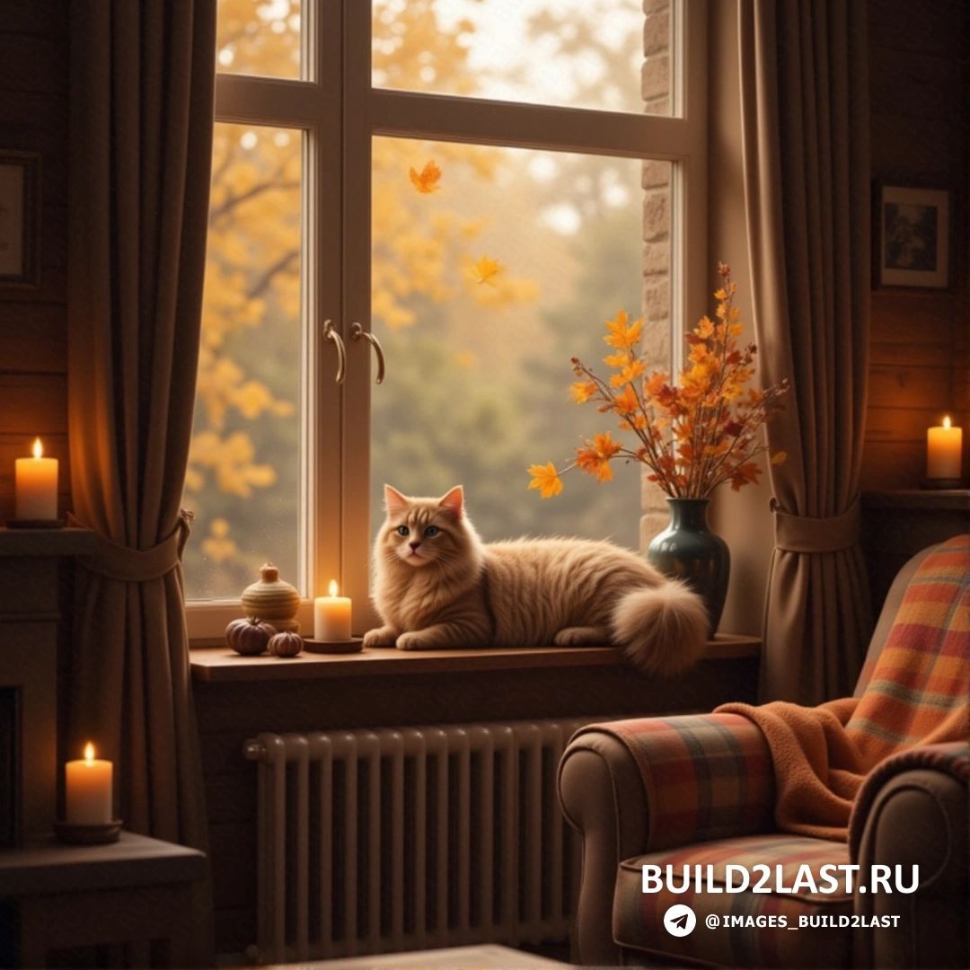 A selection of autumn cats for a good mood - My, Images, Neural network art, Concept Art, Artificial Intelligence, cat, Autumn, Fluffy, Animals, Pets, Longpost