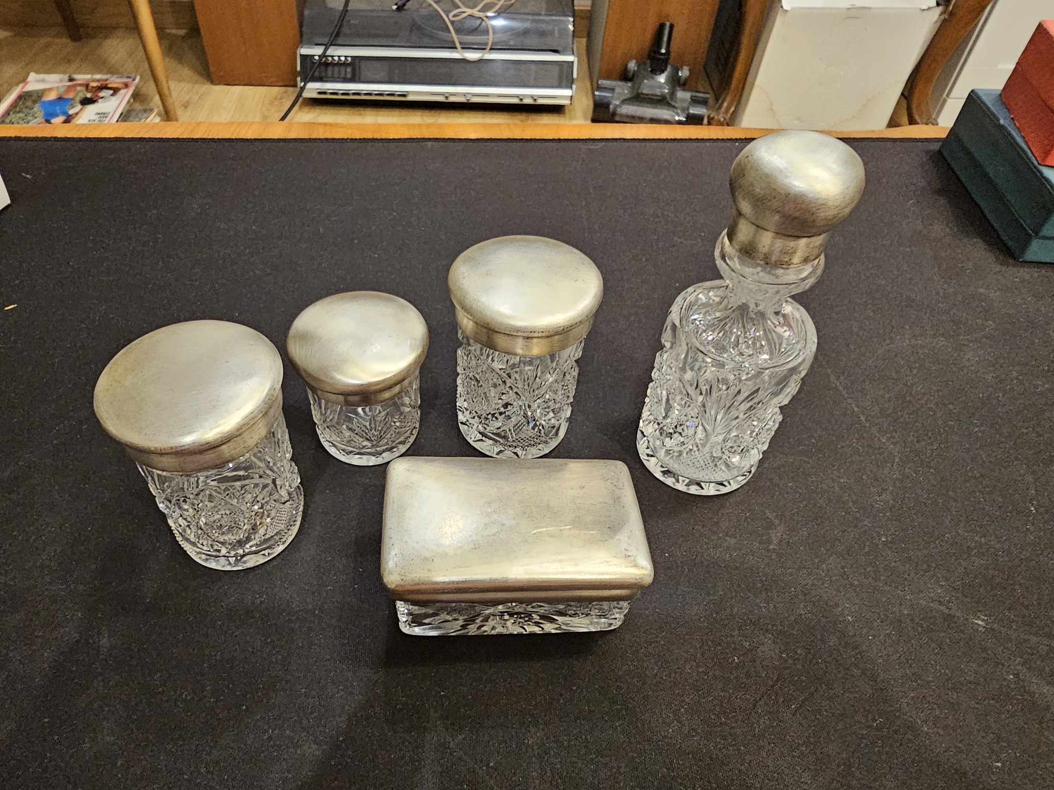 Help with evaluation, perfume set, 84 sample - My, Silver, Antiques, Crystal, Vintage, Longpost