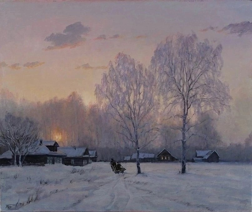 A small winter selection of works by Russian and Soviet artists - the USSR, Painting, Painting, Russia, Longpost