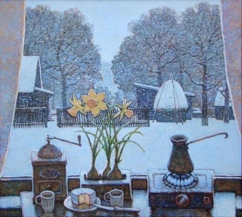 A small winter selection of works by Russian and Soviet artists - the USSR, Painting, Painting, Russia, Longpost