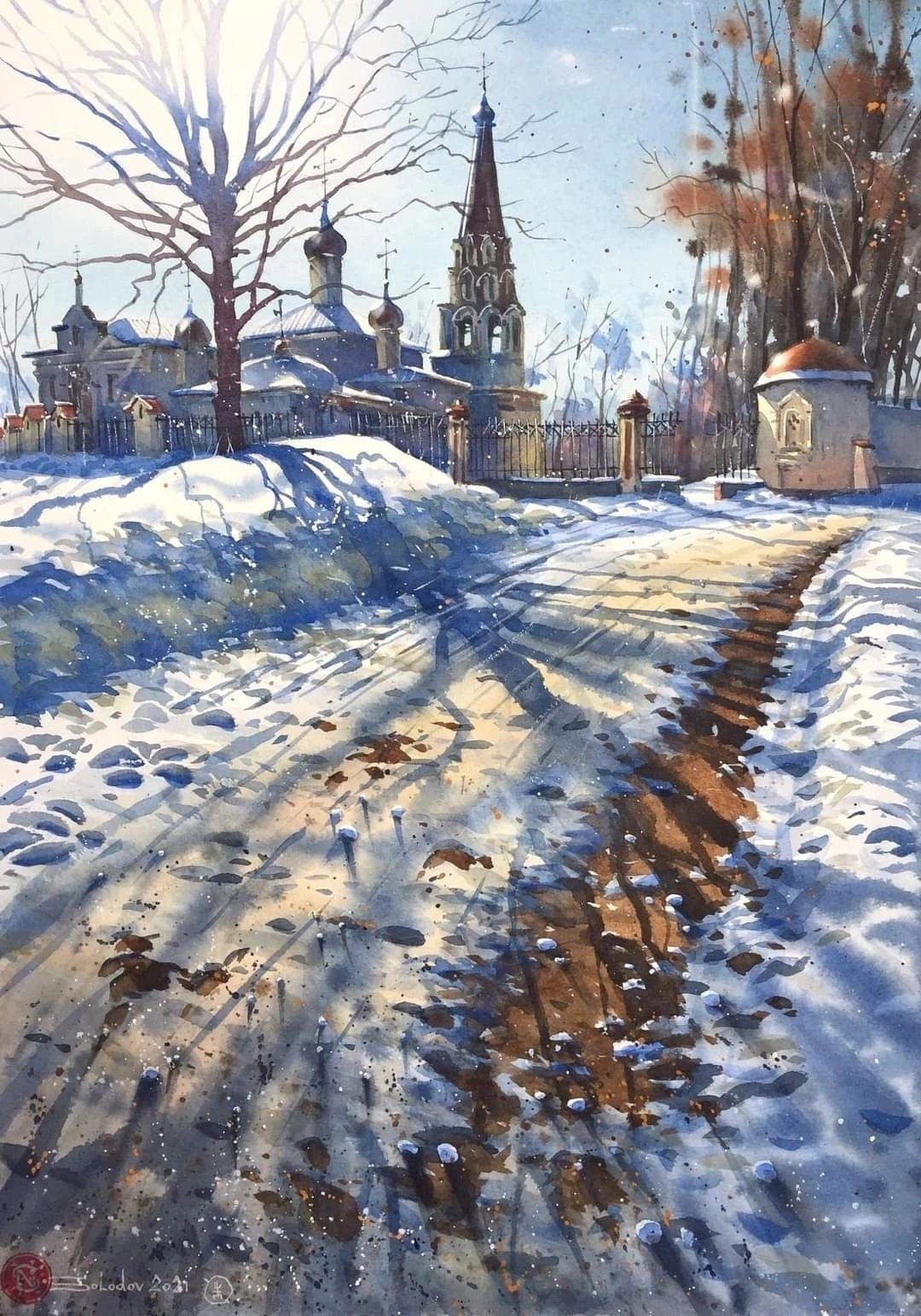 A small winter selection of works by Russian and Soviet artists - the USSR, Painting, Painting, Russia, Longpost