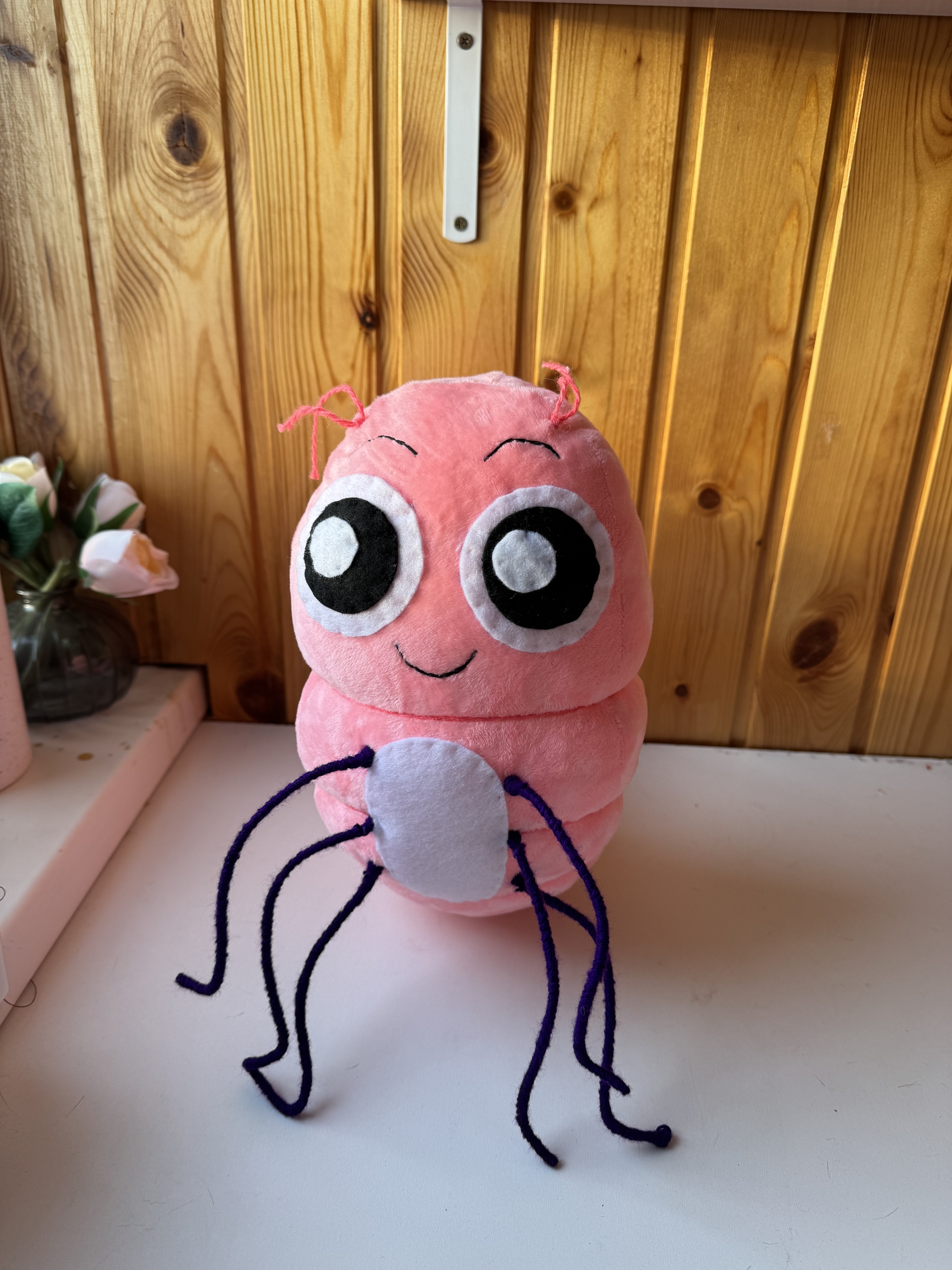 King Prawn for my beloved wife - My, Shrimps, Soft toy, Handmade, With your own hands, Needlework without process, Longpost