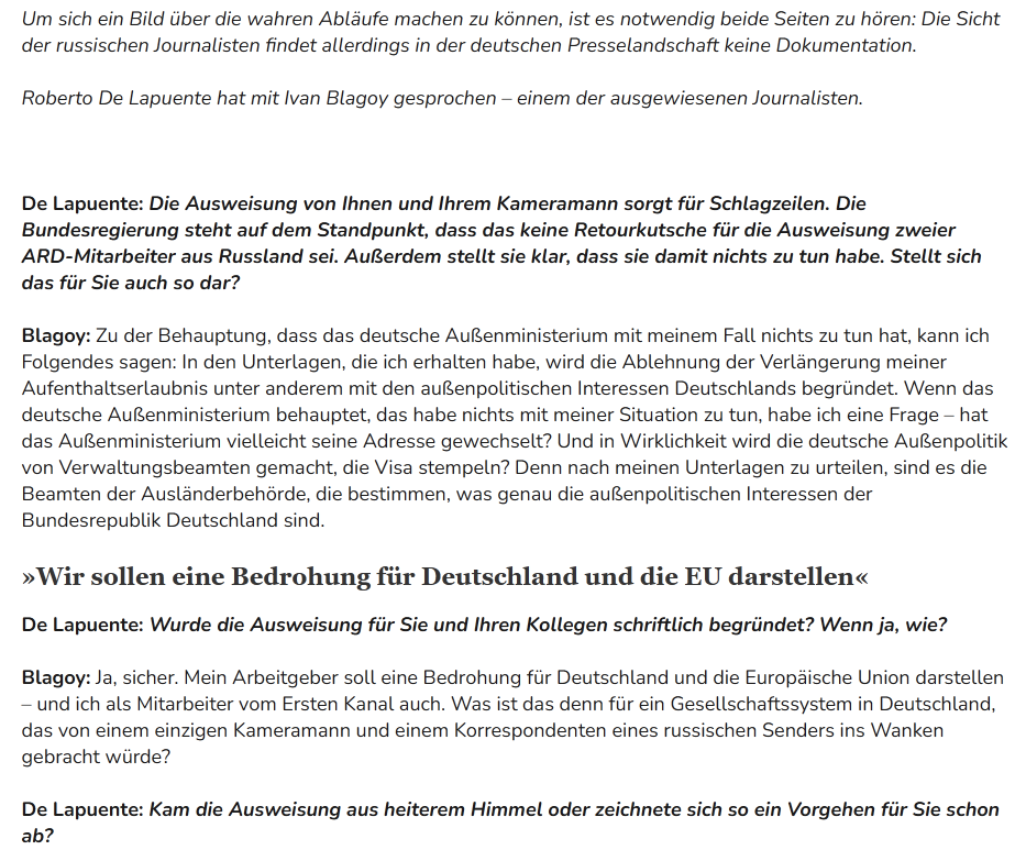 Two Russian journalists expelled from Germany. (..) What really happened? - Politics, Russia, Germany, Special operation, Journalism, Propaganda, Censorship, First channel, European Union, Longpost