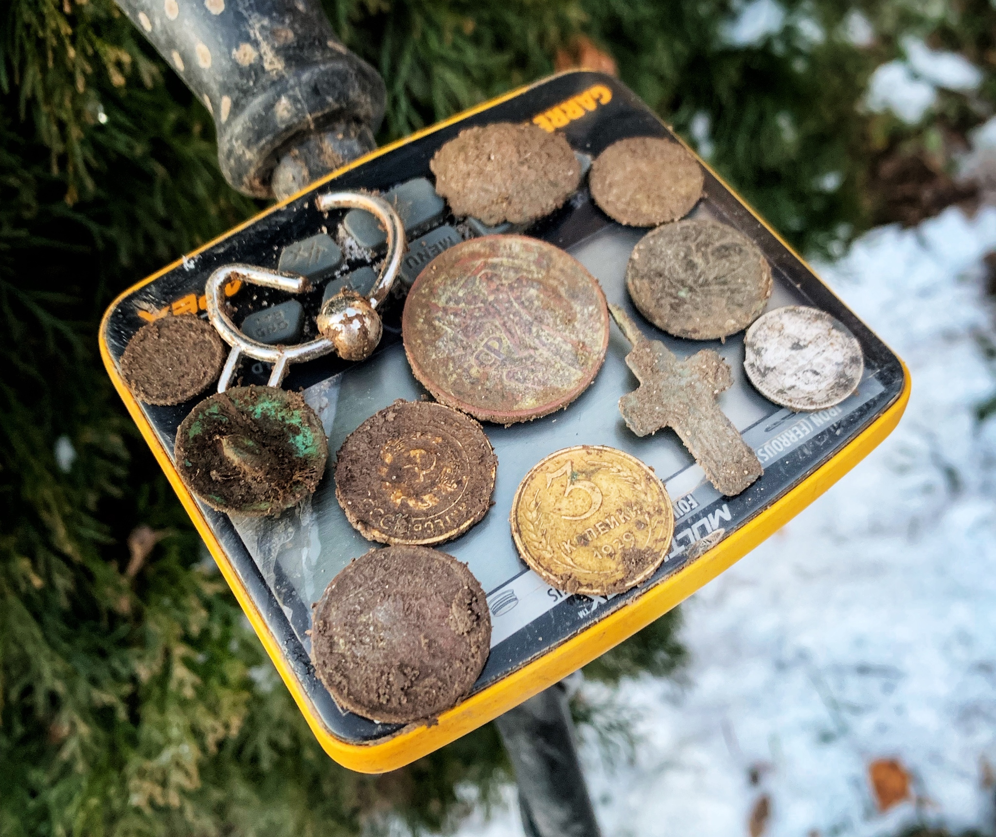 Happy first day of winter! - My, Hobby, Enthusiasm, Winter, Activity, Leisure, Tourism, Metal detector, Travels, Treasure hunt, Found things, Silver, Gold, Longpost