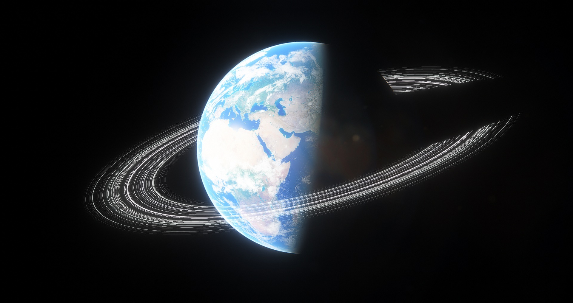 Let's imagine what would happen if the Earth had rings like Saturn? - The science, Universe, Astronomy, Planet Earth, Hypothesis, Astrophysics, Planet, Evolution