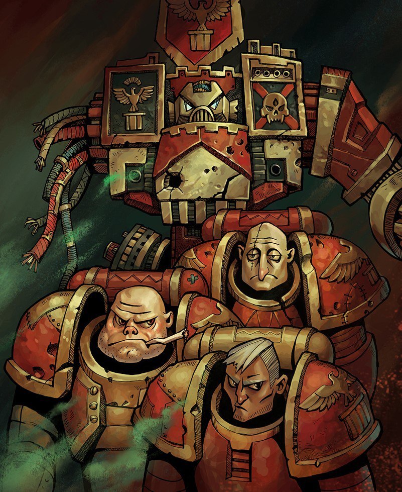 Fan Order of the Emperor's Homeless - My, Warhammer 40k, Wh humor, Wh Art, Adeptus Astartes