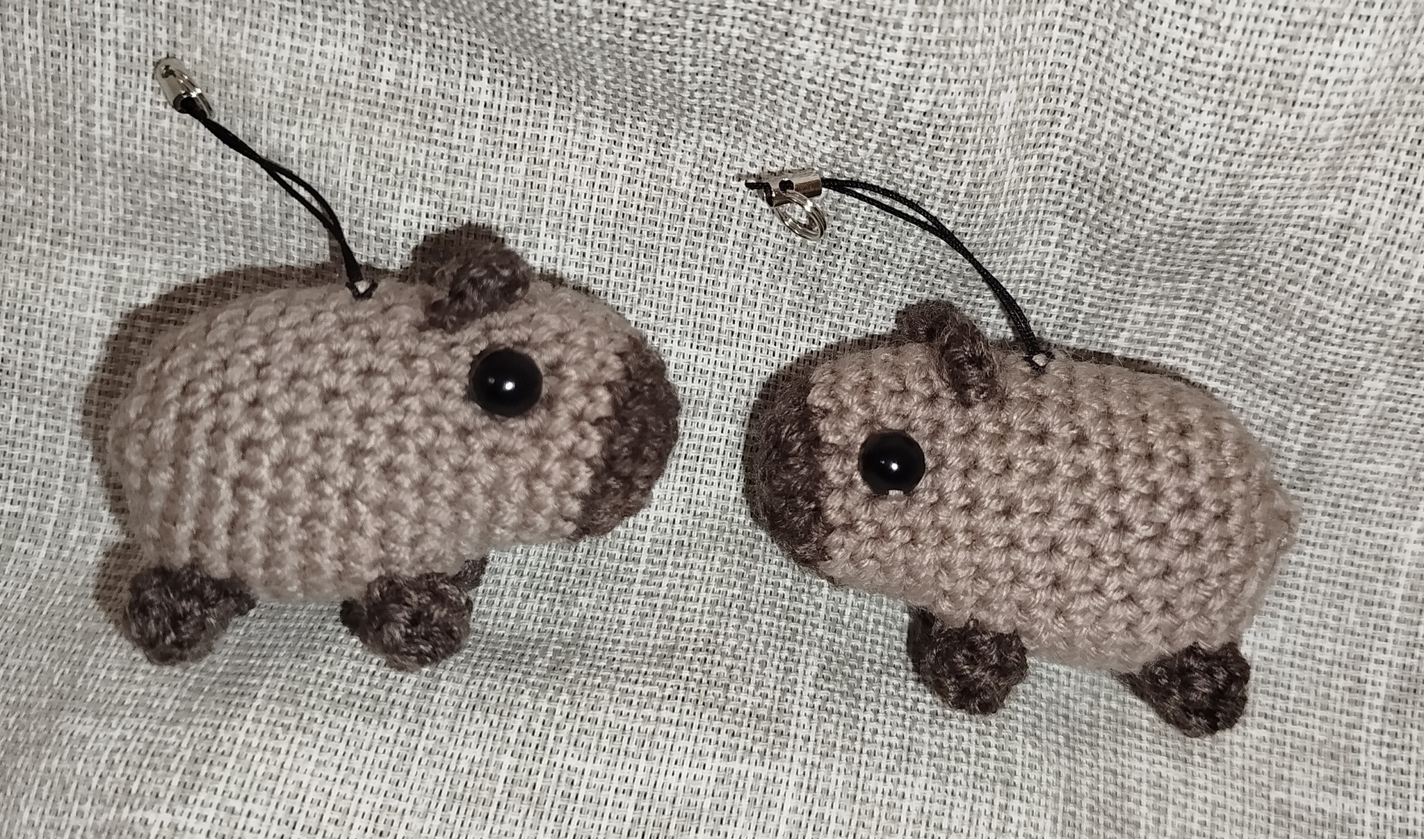 Capybara - Keychain - My, Knitted toys, Amigurumi, Crochet, Soft toy, Toys, Capybara, Keychain, Longpost