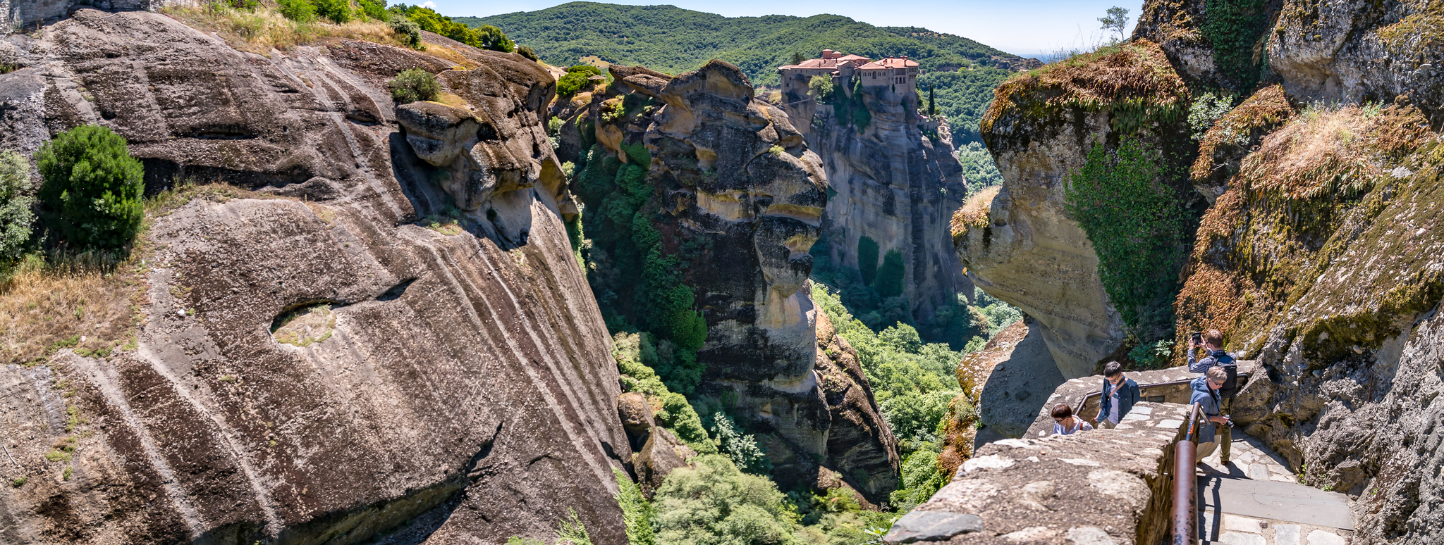 Megalou Meteorou (Great Meteoron) Monastery. Greece - My, Greece, Meteora Monastery, Panoramic shooting, Longpost