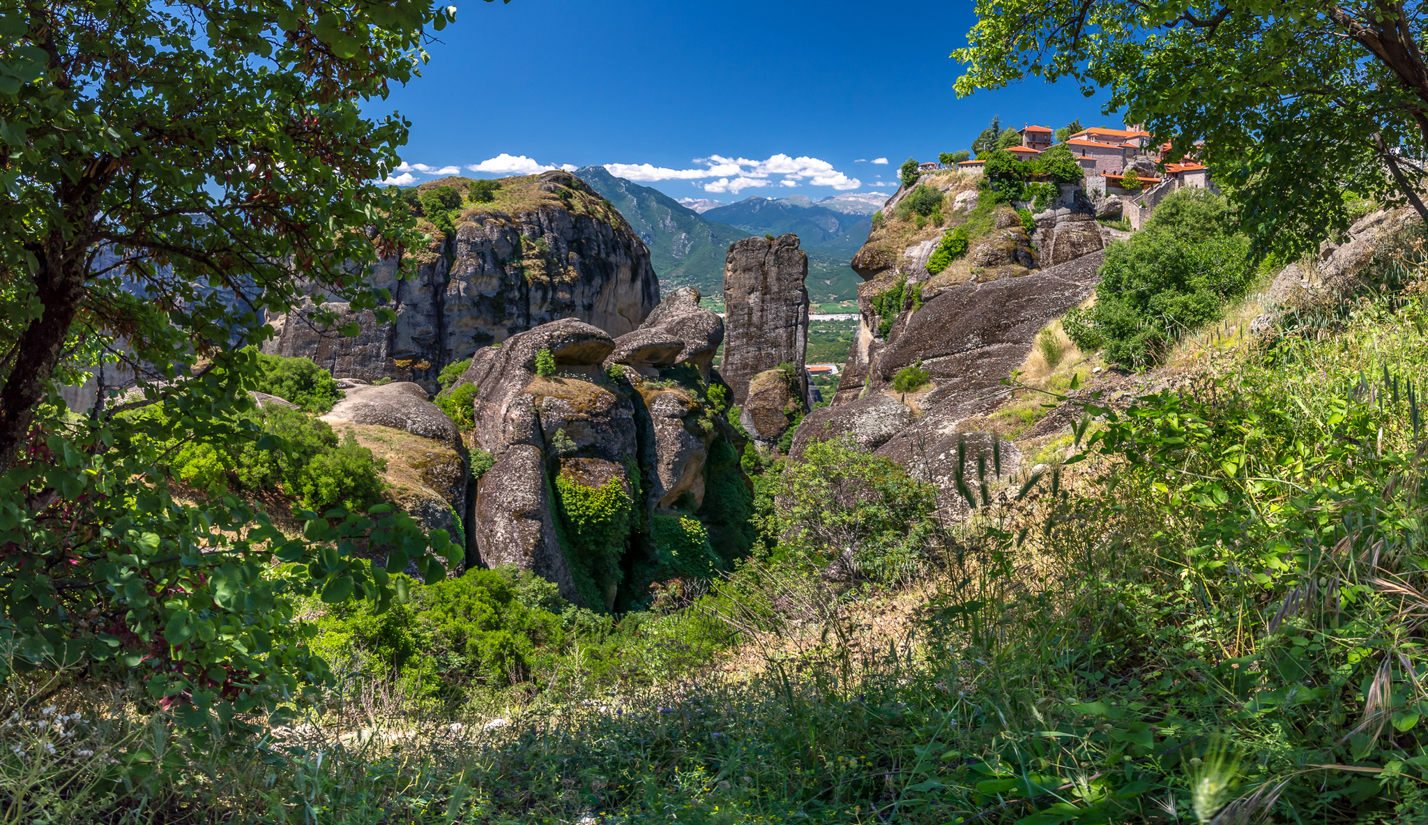 Megalou Meteorou (Great Meteoron) Monastery. Greece - My, Greece, Meteora Monastery, Panoramic shooting, Longpost