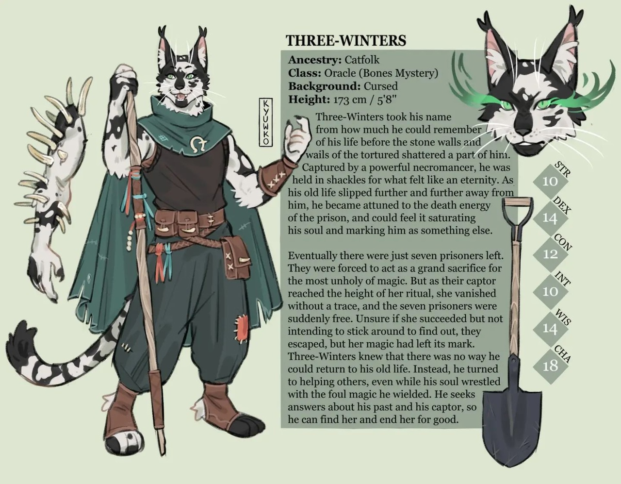 Interesting characters for DnD games in the art of the artist kyuwkou - Character Sheet, Art, Fantasy, Tabletop role-playing games, Dungeons & dragons, Artist, Longpost, beauty, Kyuwkou