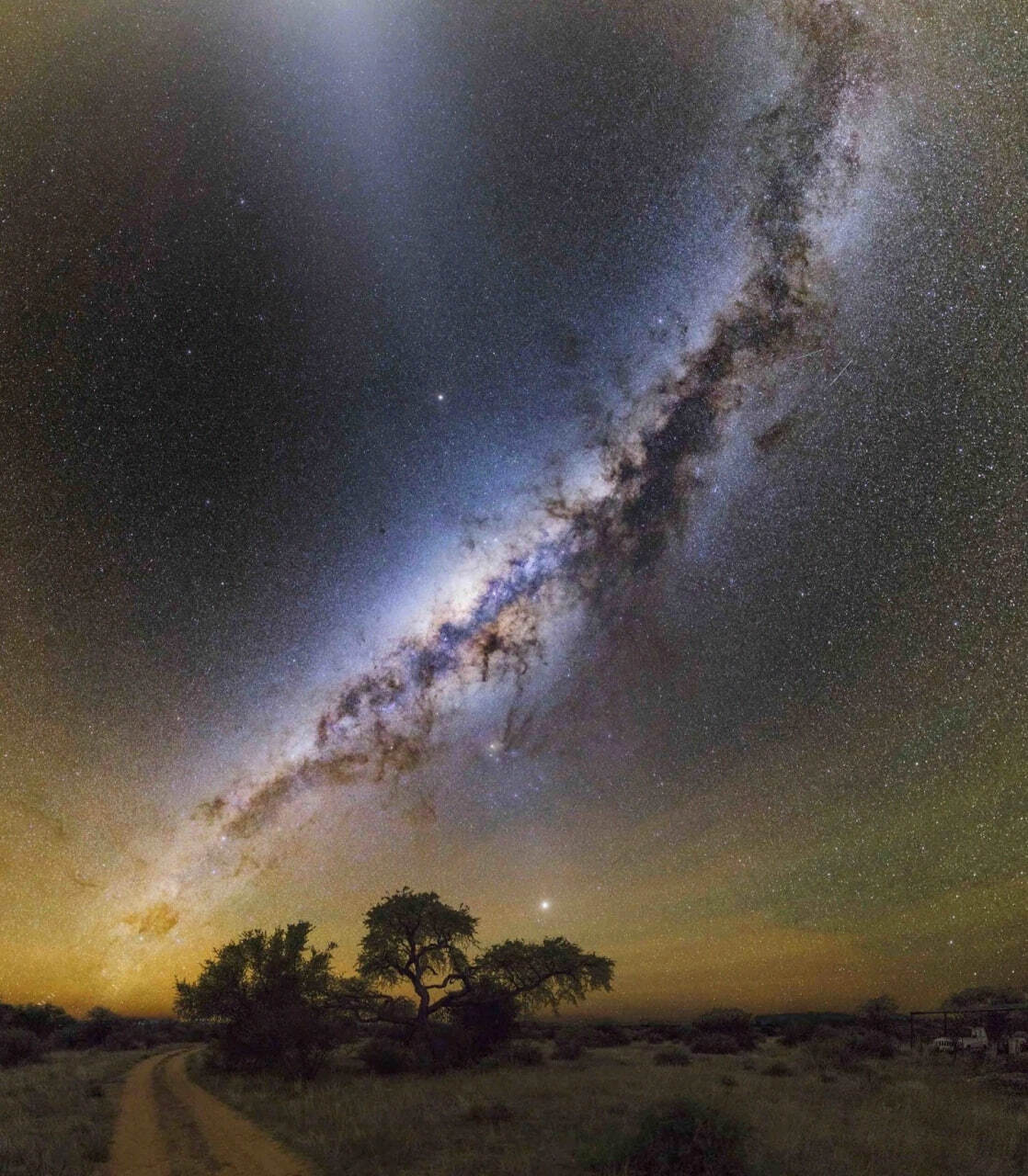 Milky Way arm over African savannah - My, Astronomy, Astrophysics, Universe, Space, Galaxy, Stars, The spaceway, The science, Planet Earth, Land, Milky Way, Planet, Astrophoto