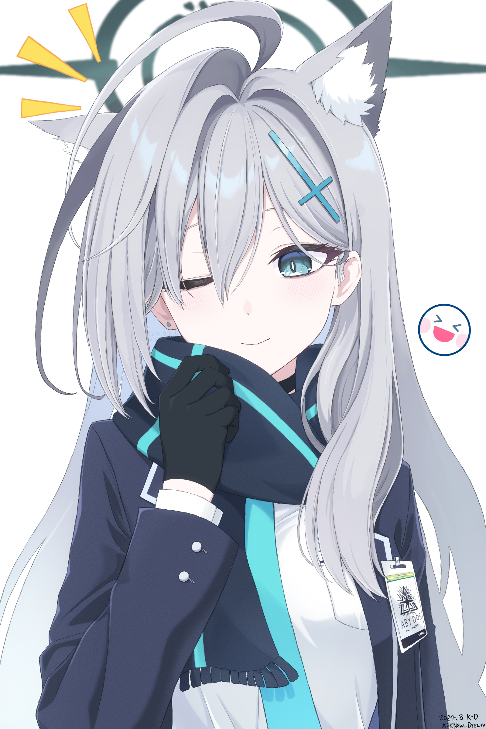 Shiroko - Anime art, Anime, Blue archive, Shiroko Terror, Sunaookami shiroko, Animal ears, Longpost