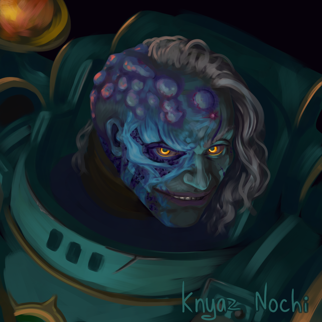 Imurakh, Sorcerer of the Thousand Sons - My, Telegram (link), Warhammer 40k, Warhammer, Wh Art, Adeptus Astartes, Warhammer 40k: Space Marine 2