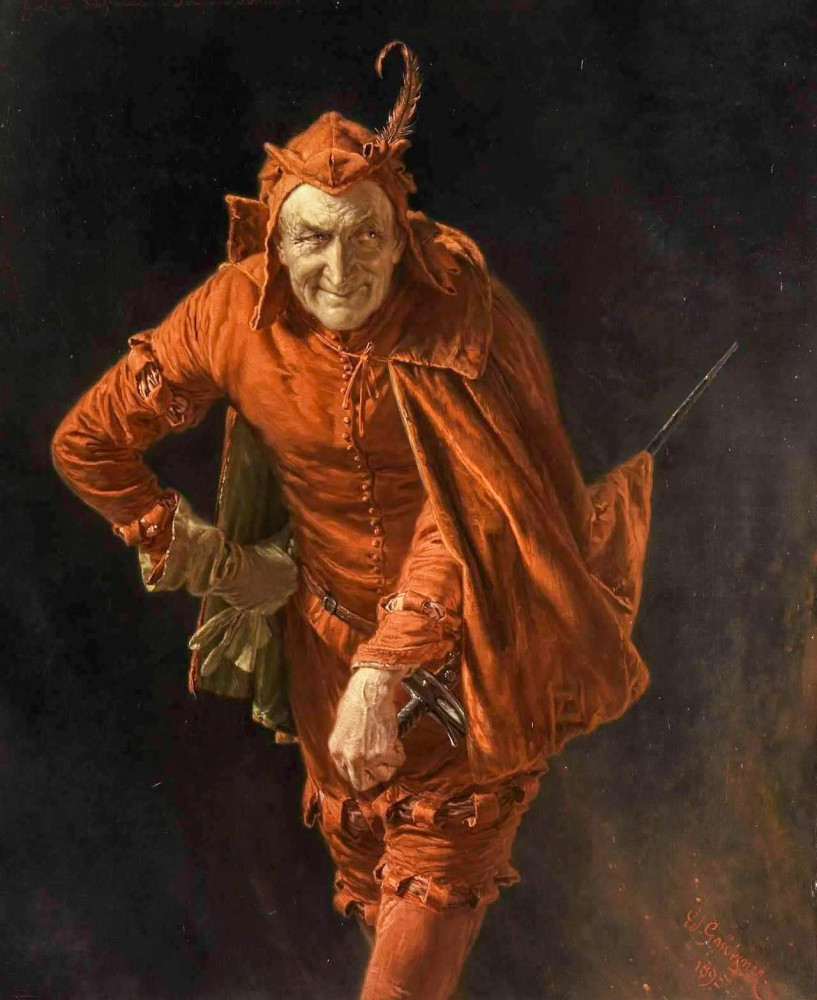 Eduard von Grtzner (1846 - 1925).  Mephisto, 1895, Private collection - Художник, Живопись, Холст