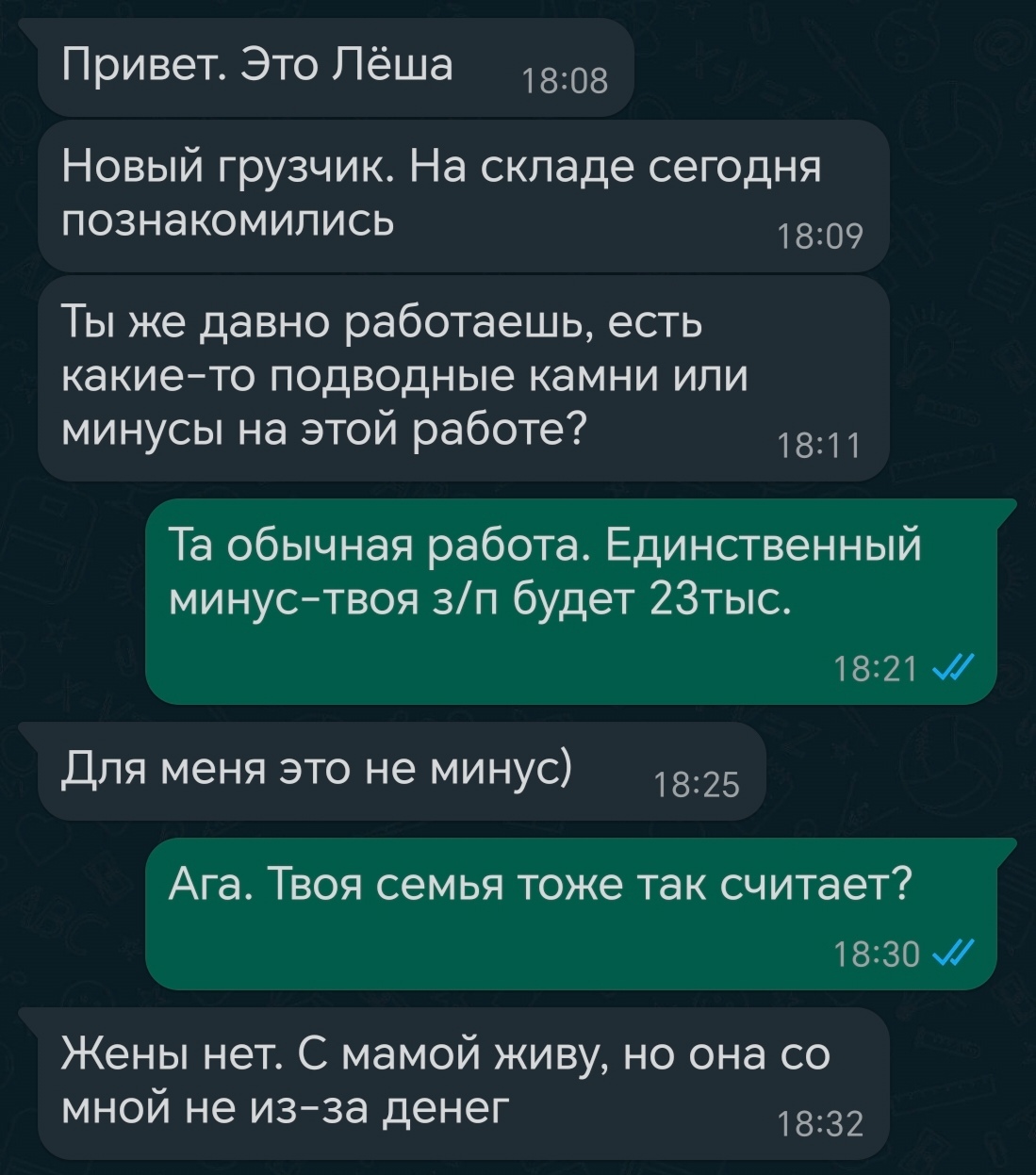 Действительно, какой же это минус - Юмор, Скриншот, Переписка, Работа, Telegram (ссылка), Маленькая зарплата, Мама, Минусы