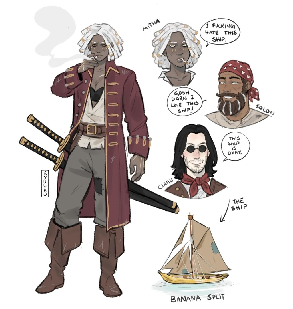 Interesting characters for DnD games in the art of the artist kyuwkou - Character Sheet, Art, Fantasy, Tabletop role-playing games, Dungeons & dragons, Artist, Longpost, beauty, Kyuwkou