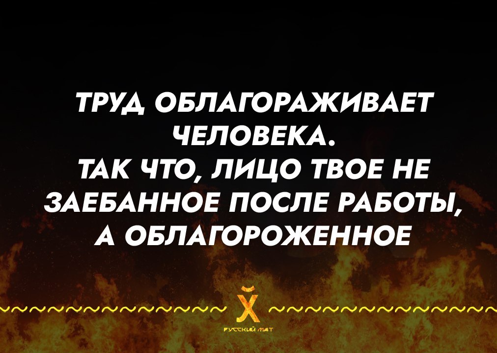 Труд облагораживает человека - Моё, Мат, Русский язык, Юмор, Работа, Пословицы и поговорки