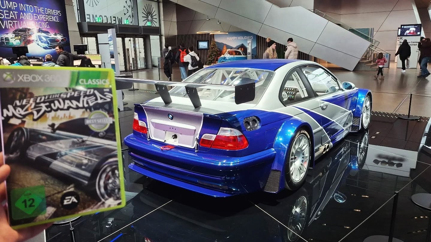 Real BMW M3 GTR in Need For Speed: Most Wanted livery at BMW Welt Museum#bmw #m3 #m3gtr #mostwanter - Bmw, Need for Speed: Most Wanted, Bmw m3, Games, Museum, Longpost