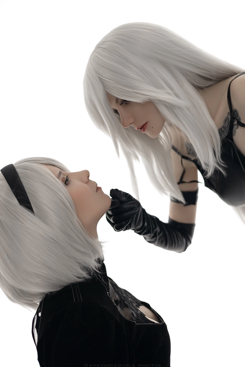 Canonically, A2 and 2B have the same faces. - My, Cosplay, Costume, Cosplayers, Milota, Girls, Android, NIER Automata, PHOTOSESSION, Robot