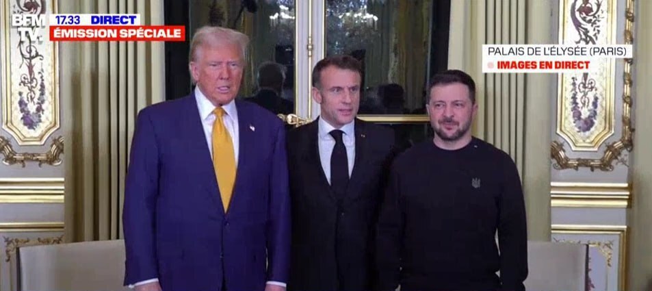 Trio - Politics, Humor, The photo, Donald Trump, Emmanuel Macron, Vladimir Zelensky, Caucasian captive