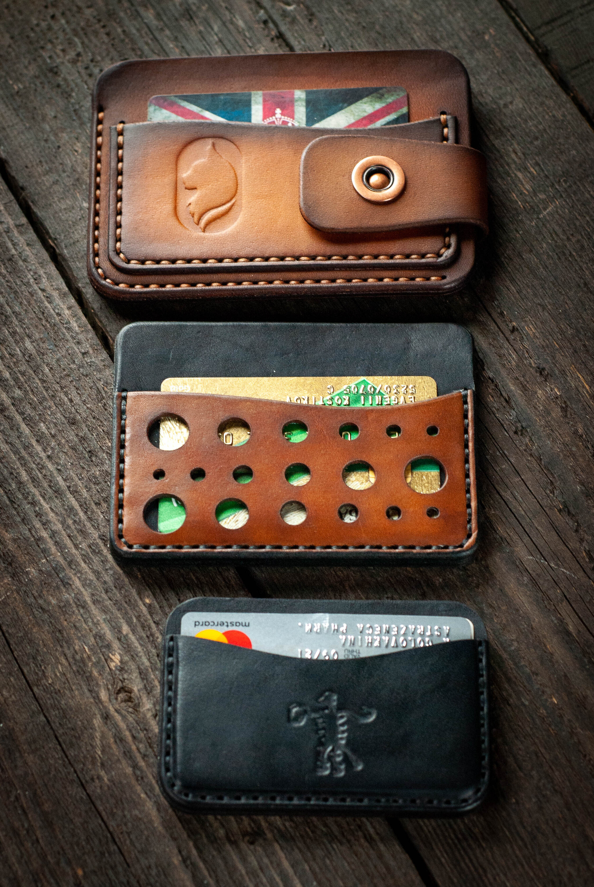 Mini cardholder - My, Сумка, Leather, Needlework without process, Natural leather, Leather products, Cardholder, Wallet, Mini, Accessories, Workshop, Male, Metal products, Sewing, Longpost