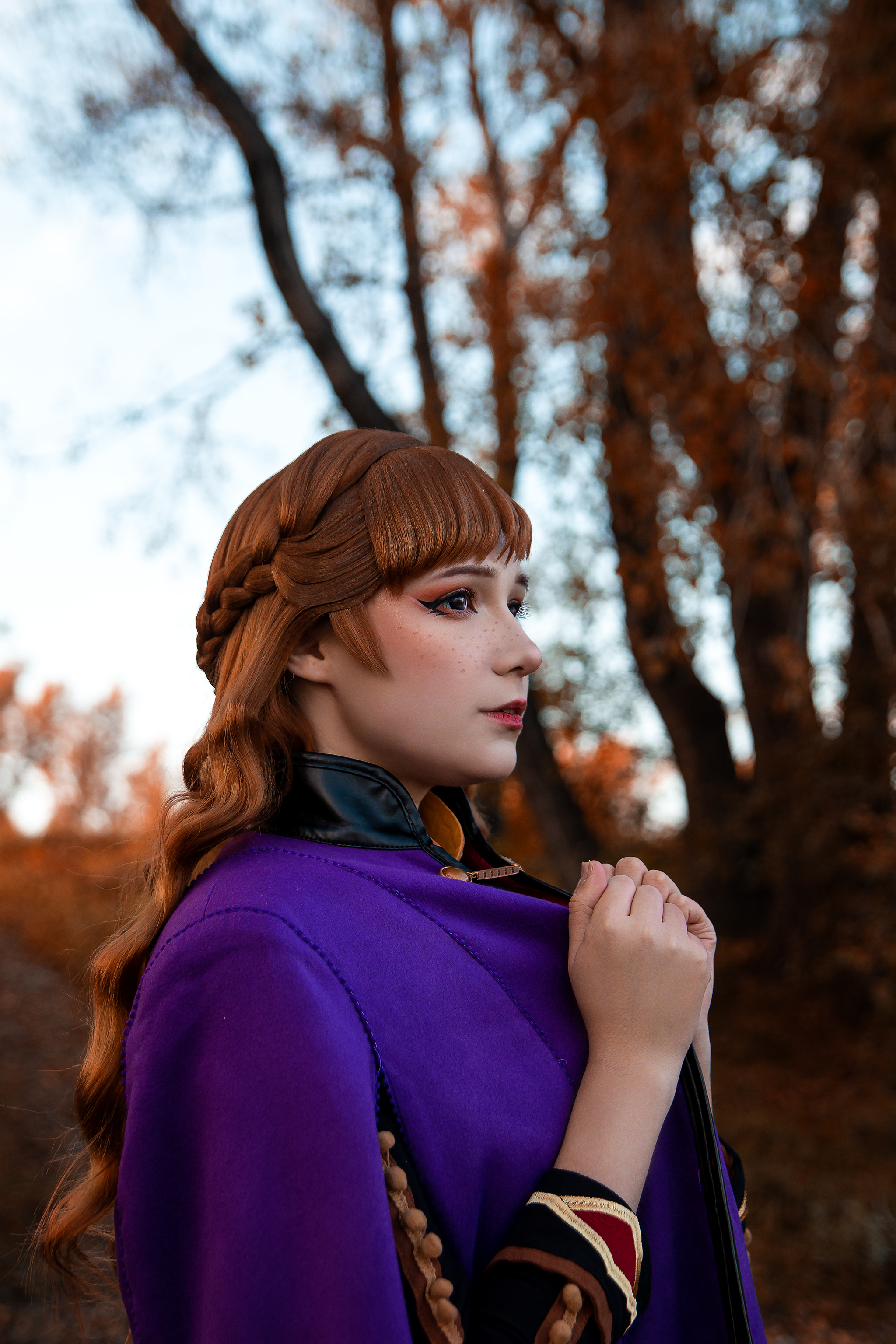 Cosplay Anna from Frozen 2 - My, beauty, Cosplay, Milota, Girls, Cold heart, PHOTOSESSION, Cosplayers, Autumn, Fashion model, Costume, Longpost